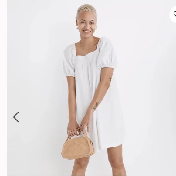 Madewell Dresses & Skirts - Madewell puff sleeve mini in seersucker stripe NWOT